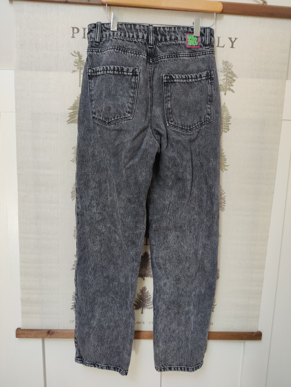 Empyre Verge Black Acid Wash High Rise Straight Leg Jeans Size 4 - Picture 3 of 7